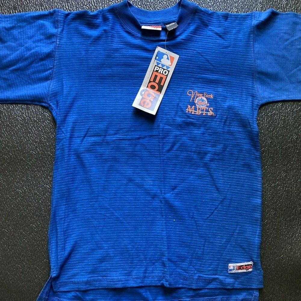 ⚾️🥯 NWOW "Pro Edge" New York Mets T-Shirt Size Large 🏢⚾️
